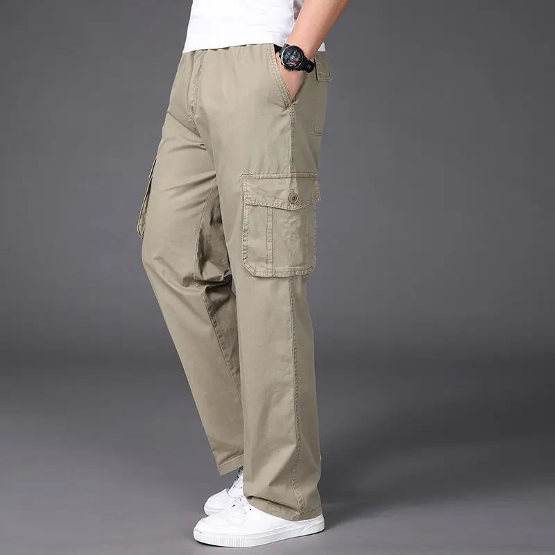 Calça cargo estilo militar masculina, moletom de algodão puro, moda verão, nova marca, 2022