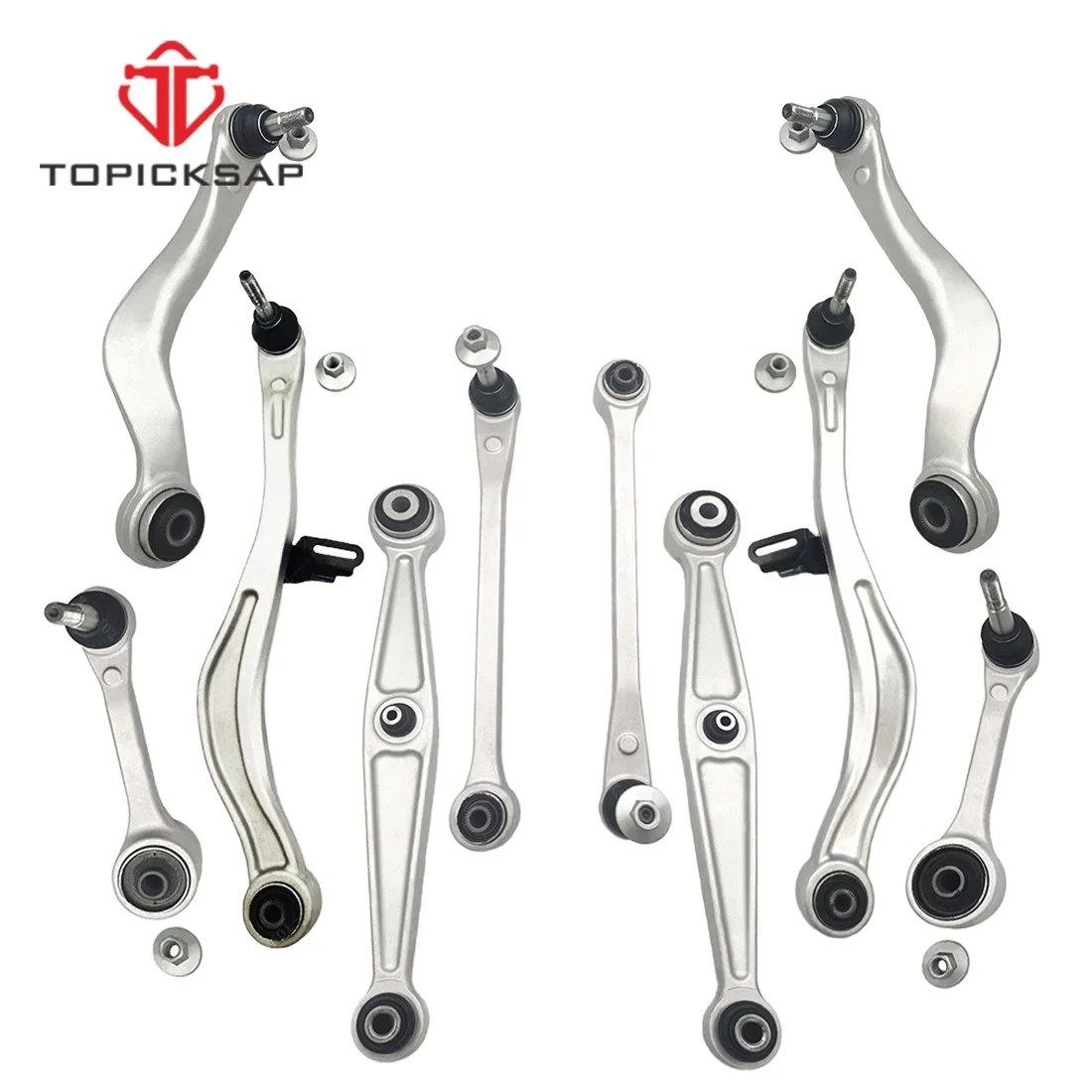 TOPICKSAP 10Pcs Rear Lower Control Arm/Lateral Link L/R Premium Heavy Duty Kit for Lexus LS460/LS600h 2007-2017