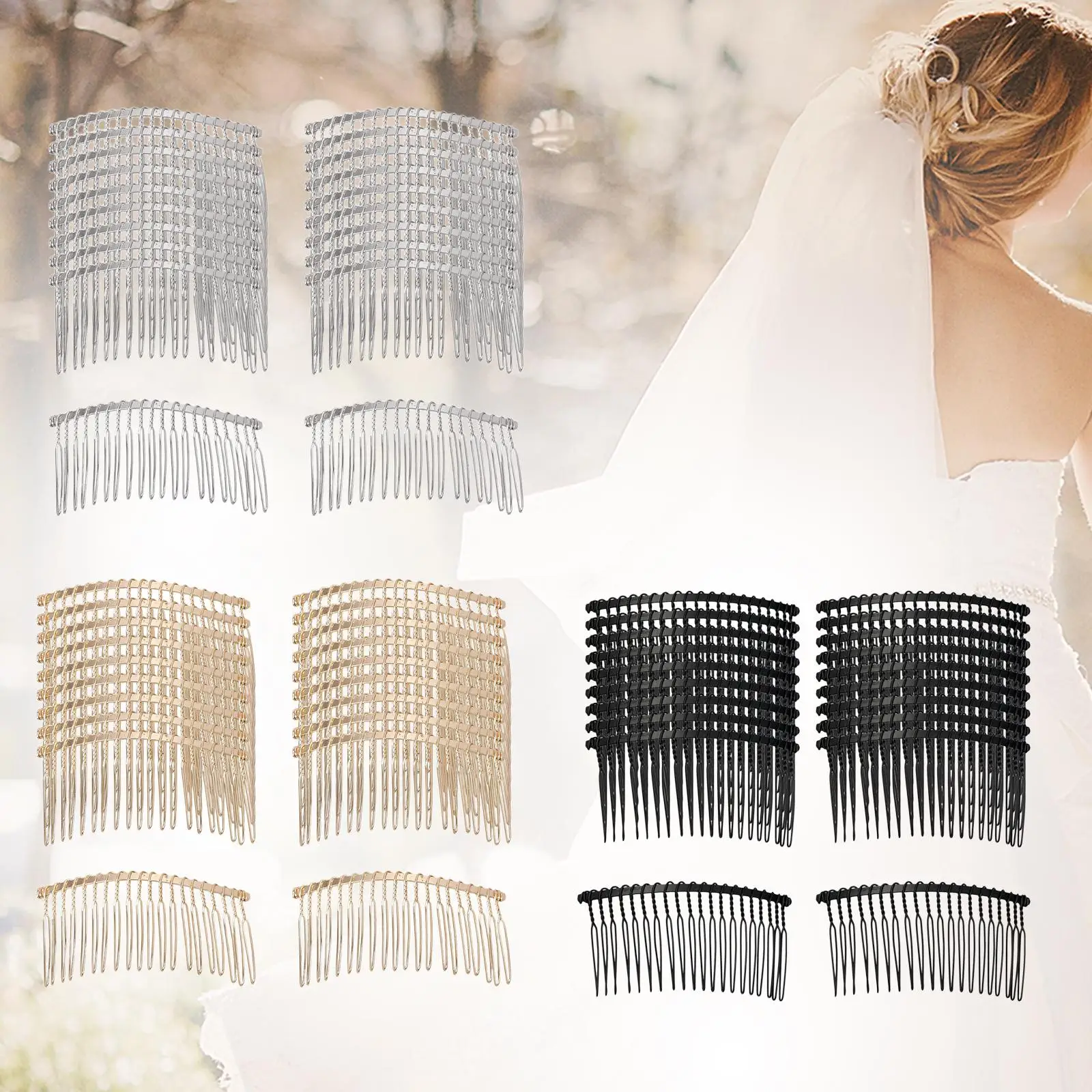 

20pcs Bridal Hair Comb Clips, Wedding Veil Comb, DIY Bridal Hair Accessories