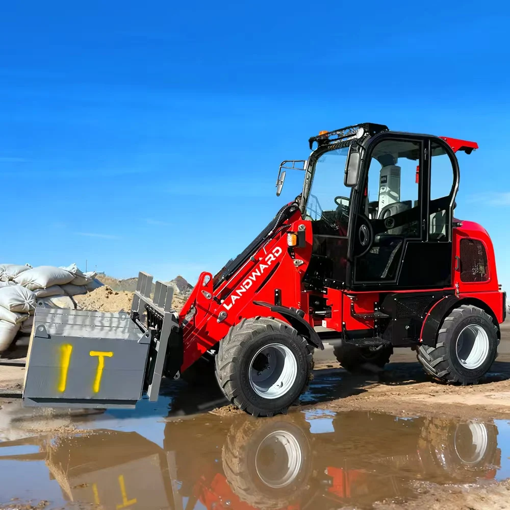 

Hot Selling CE Mini Wheel Loader W810 Kubota Engine Compact Loader Landward New Agricultural Diesel Loader With Cab Customized