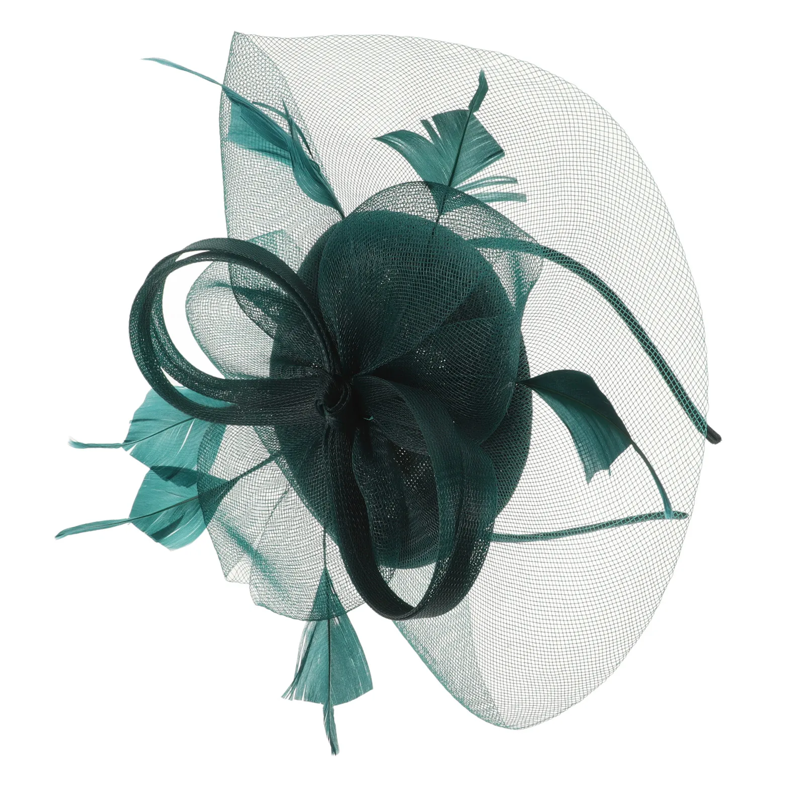 

Elegant Bridal Hairband Black Ladies Fascinator Hat for Tea Party Wedding Accessories Gauze Plume Design Lightweight Comfortable