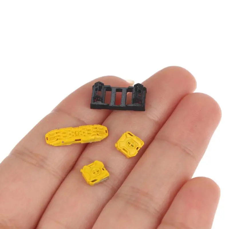 1/64 Scale Soldier Four Piece Set Of Spare Tire Rack Tactical Multifunctional Hanging Rack Car Model Modification Accessories
