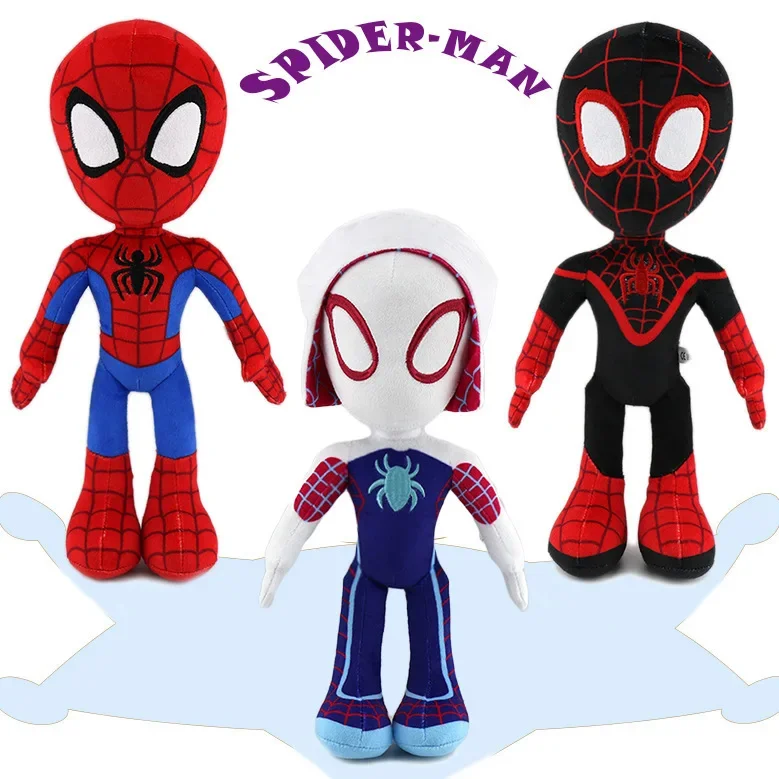 New 3styles Marvel Spiderman Plush Toy Soft Stuffed Cartoon Spider-man Stuffed Doll Plush Boy Cloth Doll Kids Christmas Gifts