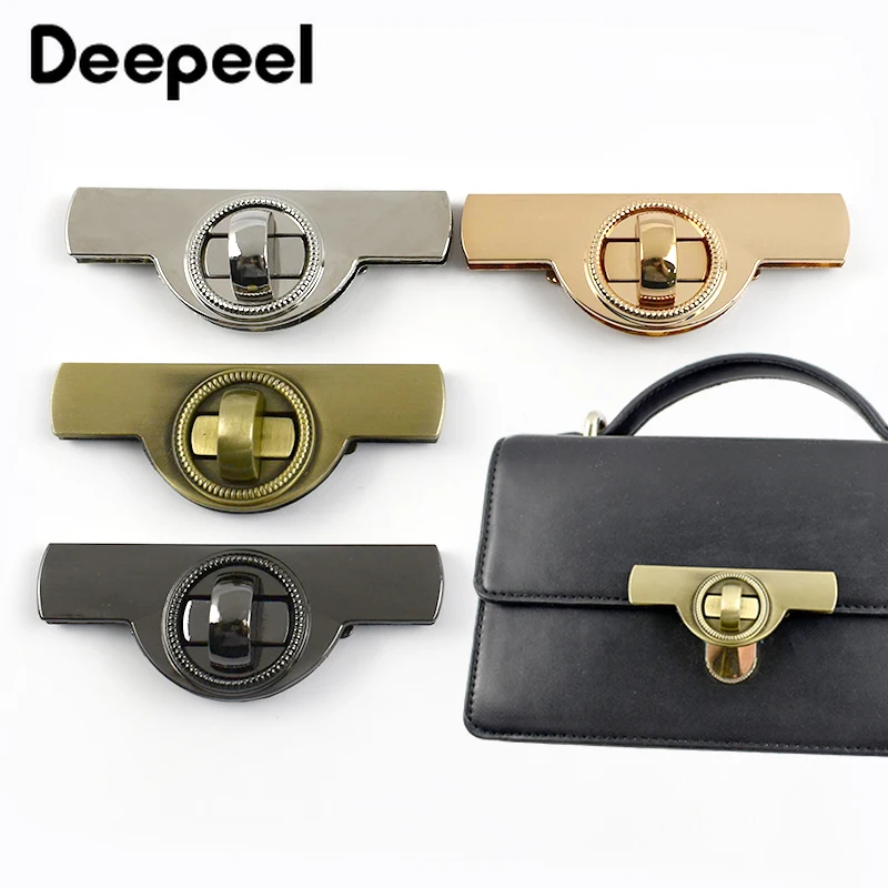 1-5Pcs Bag Twist Turn Lock Snap Metal Buckles Handbag Decor Closure Clasps DIY Luggage Replacement Hardware Accessories