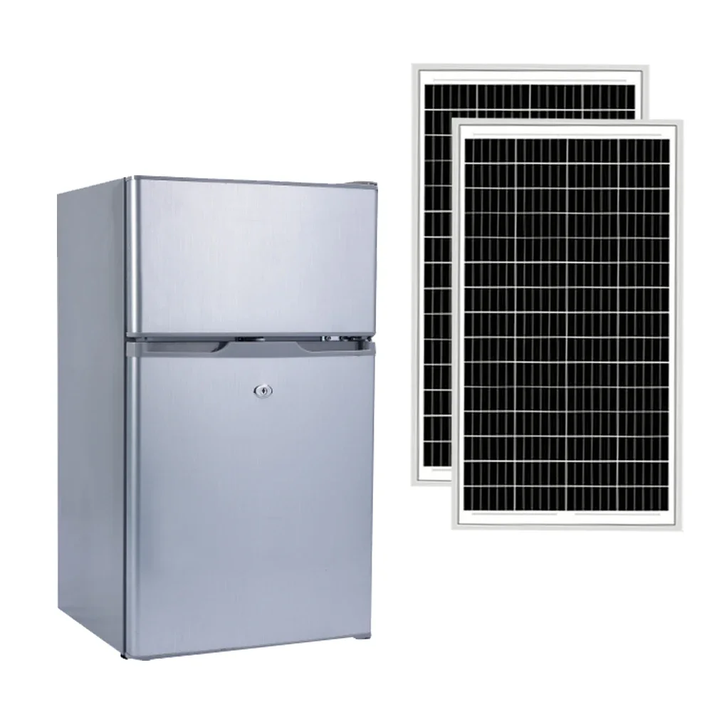 Home Double Door Top-freezer DC 12v Solar Fridge Refrigerator for Sale