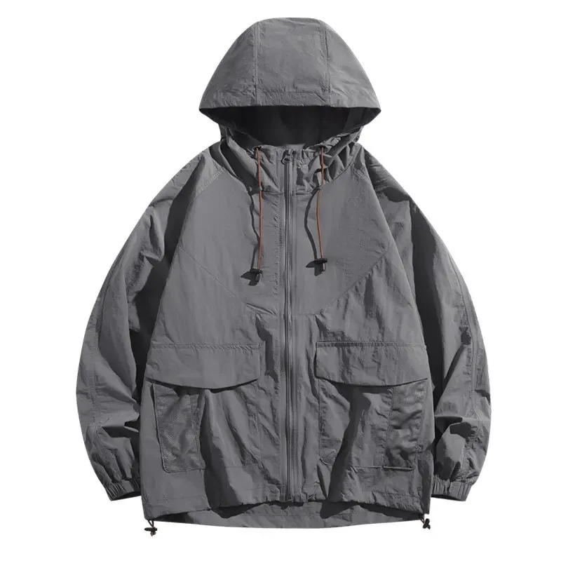 

Summer Hooded Cooling Fan Jacket For Men Women Ice Silk Sun Protection Air Conditioner Clothes Outdoor Work Fishing Camping Tops
