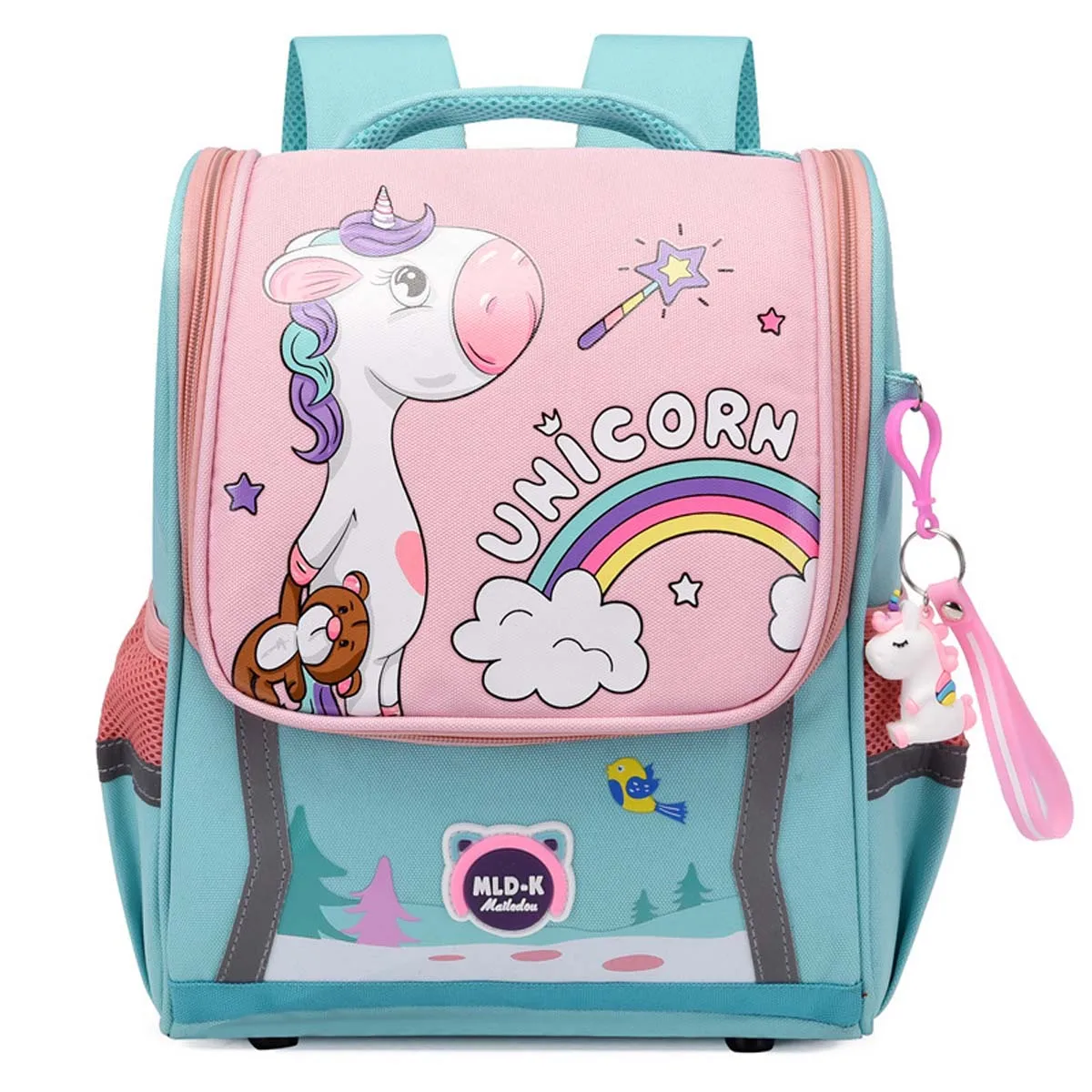 Mochila escolar de lona con dibujos animados para niños, bolso escolar de gran capacidad, impermeable, para guardería