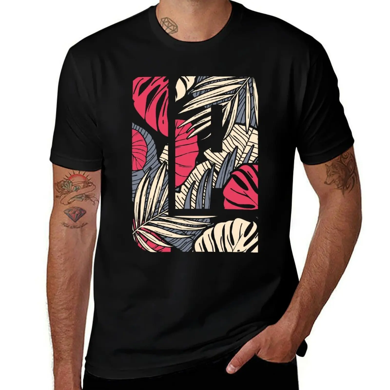 

Los Angeles colorful tropical t-shirt design T-Shirt Louboutins oversizeds Funny t-shirts t shirt men