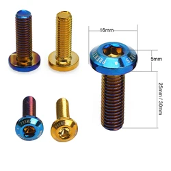 M8 Bolts Stainless Steel Disc Motorcycle Caliper Disk Rotor Screw 25mm 30mm Racing Street Bike Scooter Moto Disc Bolts Gold Blue