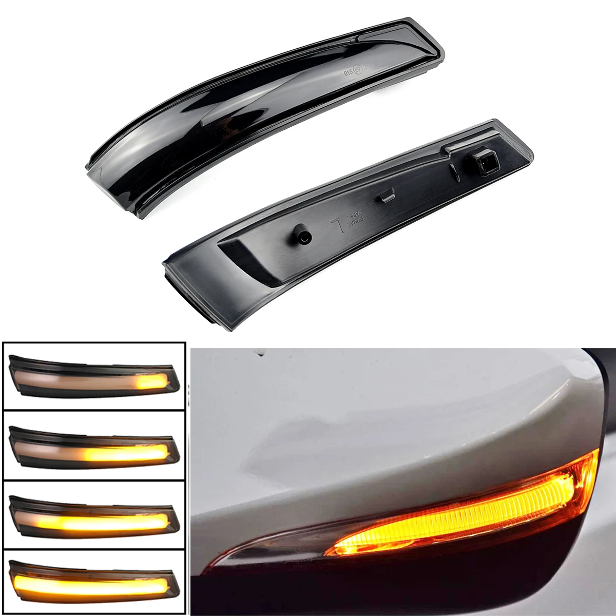 2pcs LED Dynamic Side Mirror Flashing Light Turn Signal Lamp Blinker For Hyundai Elantra Avante MK5 Veloster i30 Car Styling