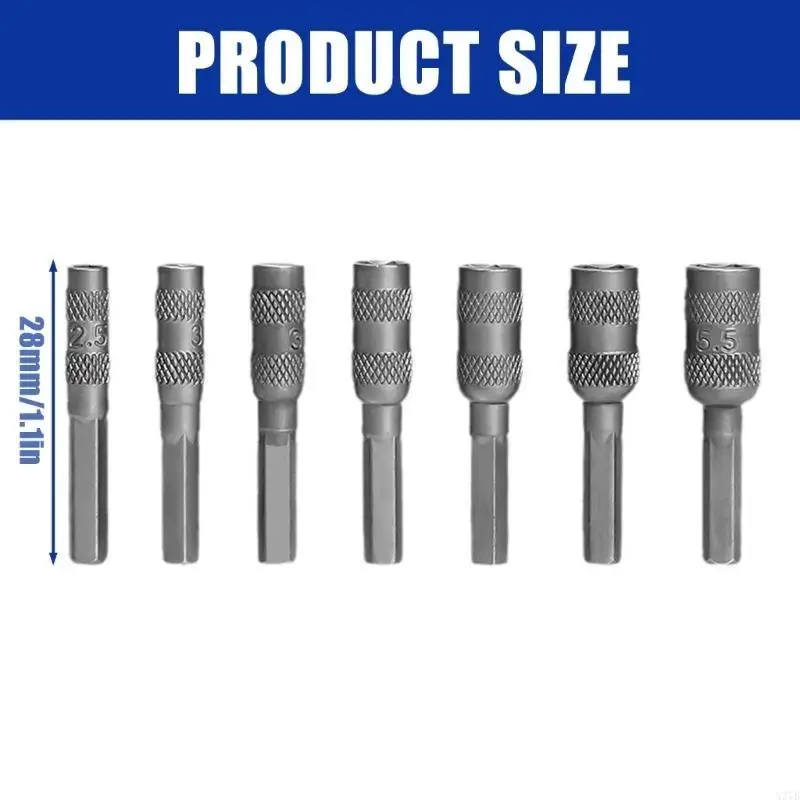 7pcs Impact Drill Dopte Driver для быстрой надежной обработки винтов