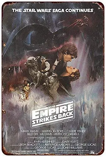 Isaric Tin Sign The Empire Strikes Back Vintage Reproduction Metal Sign 8 x 12