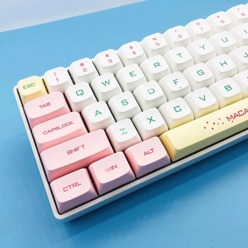 XDA PBT Keycaps Macaron 125 Keys Caps for Mechanical Keyboard DyeSub