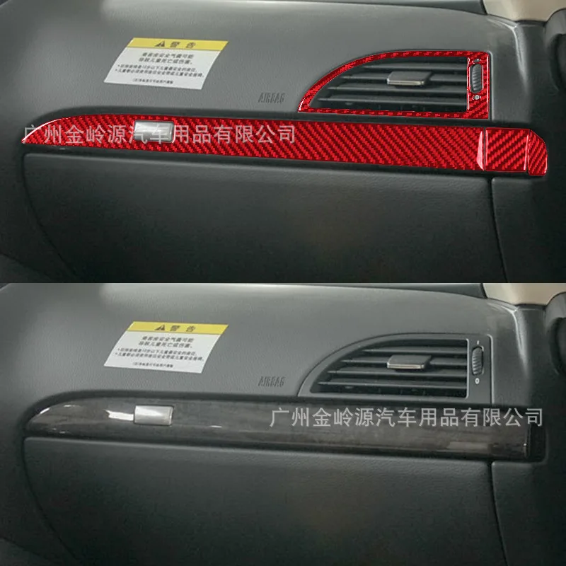 For 04-10 BMW 6 Series Car Interior Modification Carbon Fiber Right Passenger Dashboard Decorative Sticker