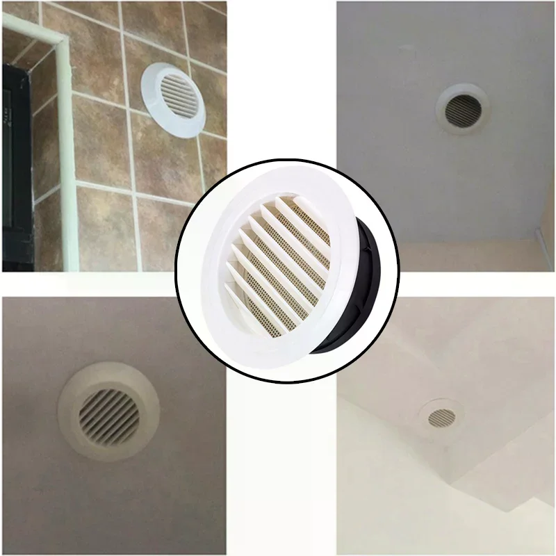 1pcs Exterior Wall Air Vent Grille Plastic Round Air Exhaust Vent Grille Ducting