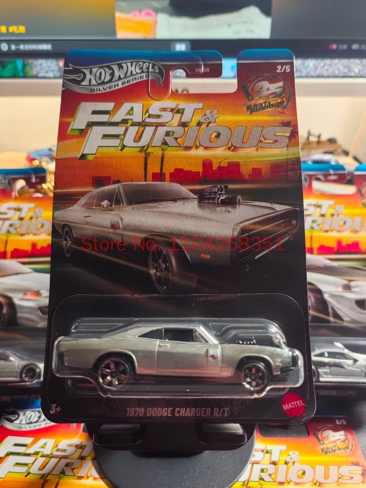 Hot Wheels HNR88-Q Fast & Furious,Honda Civic Dodge Charger Mitsubishi Eclipse Mazda RX-7 Toyota Supra,1:64 Diecast Car Model view 5