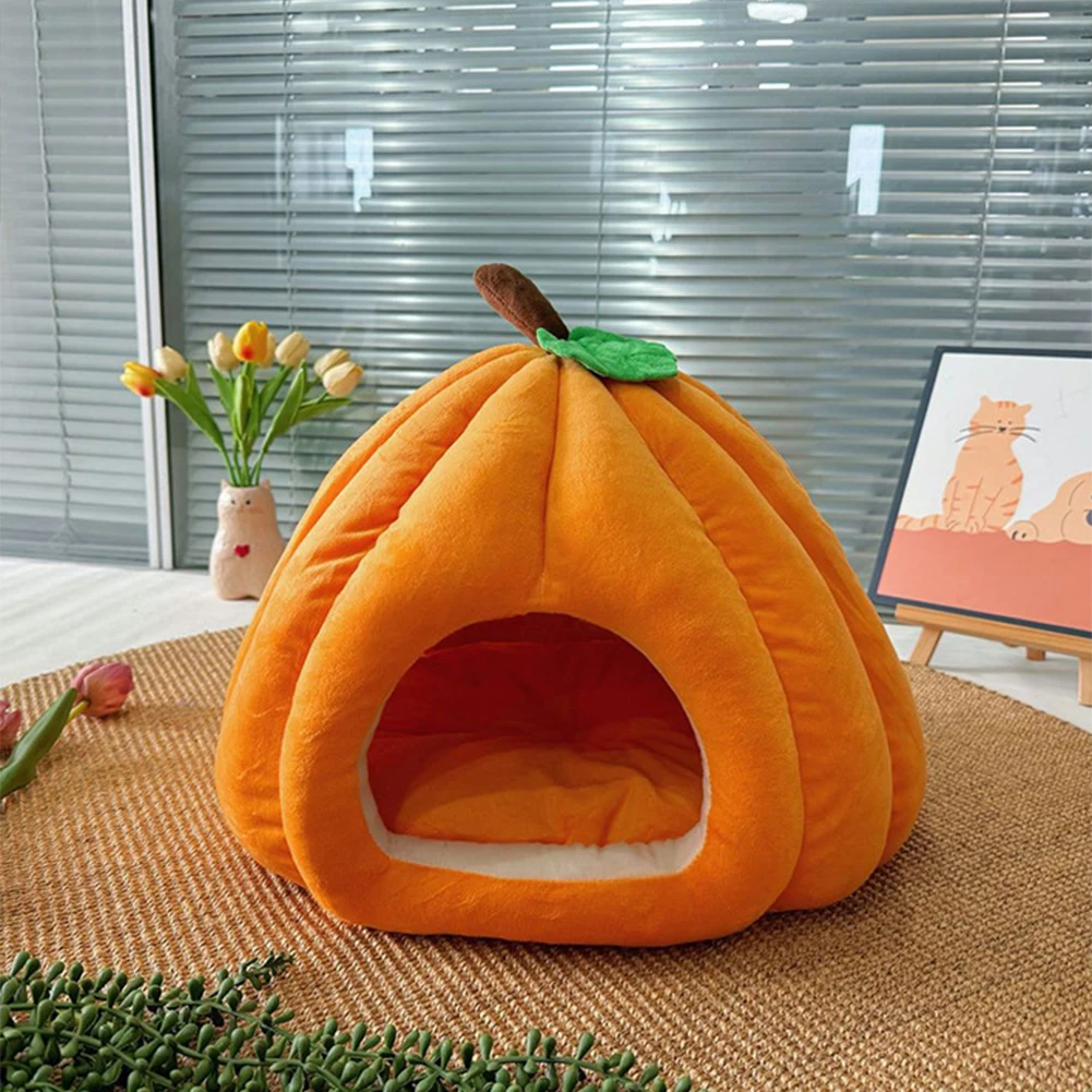 Halloween Small Cat Bed For Indoor Cats Warm Winter Cat Sleeping House Waterproof Portable Portable Dog House For Indoor Outdoor - view 6