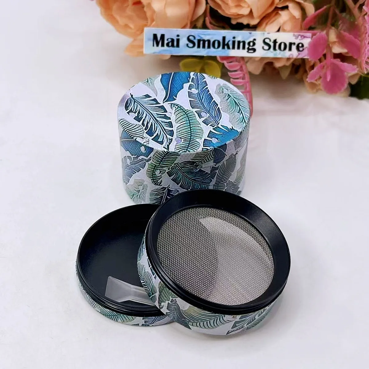 Moedor de Ervas de Metal de 2 Polegadas, 4 Camadas, Manual, para Especiarias, Pimenta, Sal, Moedor de Tabaco, Ferramenta para Fumar Cigarros