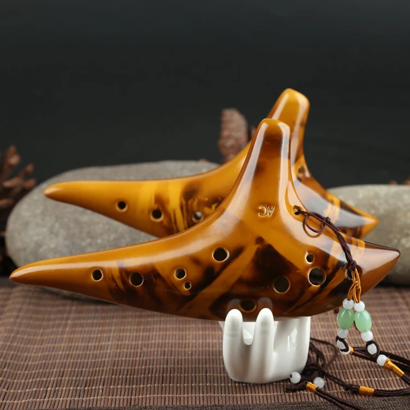 Ceramic Ocarina 12 Hole Alto C Key AC Ocarinas Zelda Instrument Professional Ocarina of Time Orff Instruments with Accessories