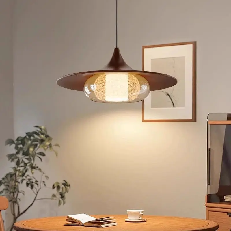 

Retro Antique Style Flying Saucer LED Pendant Light Restaurant Bedroom Bar Designer Creative Chandelier Home Decor Light Fixture
