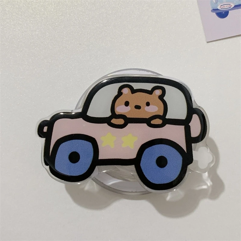 Coreano bonito dos desenhos animados para magsafe telefone magnético griptok aperto tok suporte para iphone 15 dobrável caso de carregamento sem fio titular anel