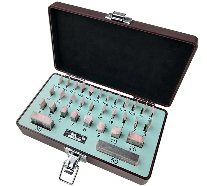 112pcs GCR 15 Steel Inclinometer Strain Gauge Block Set 0 Grade Accuracy Coating Thickness for Instruments