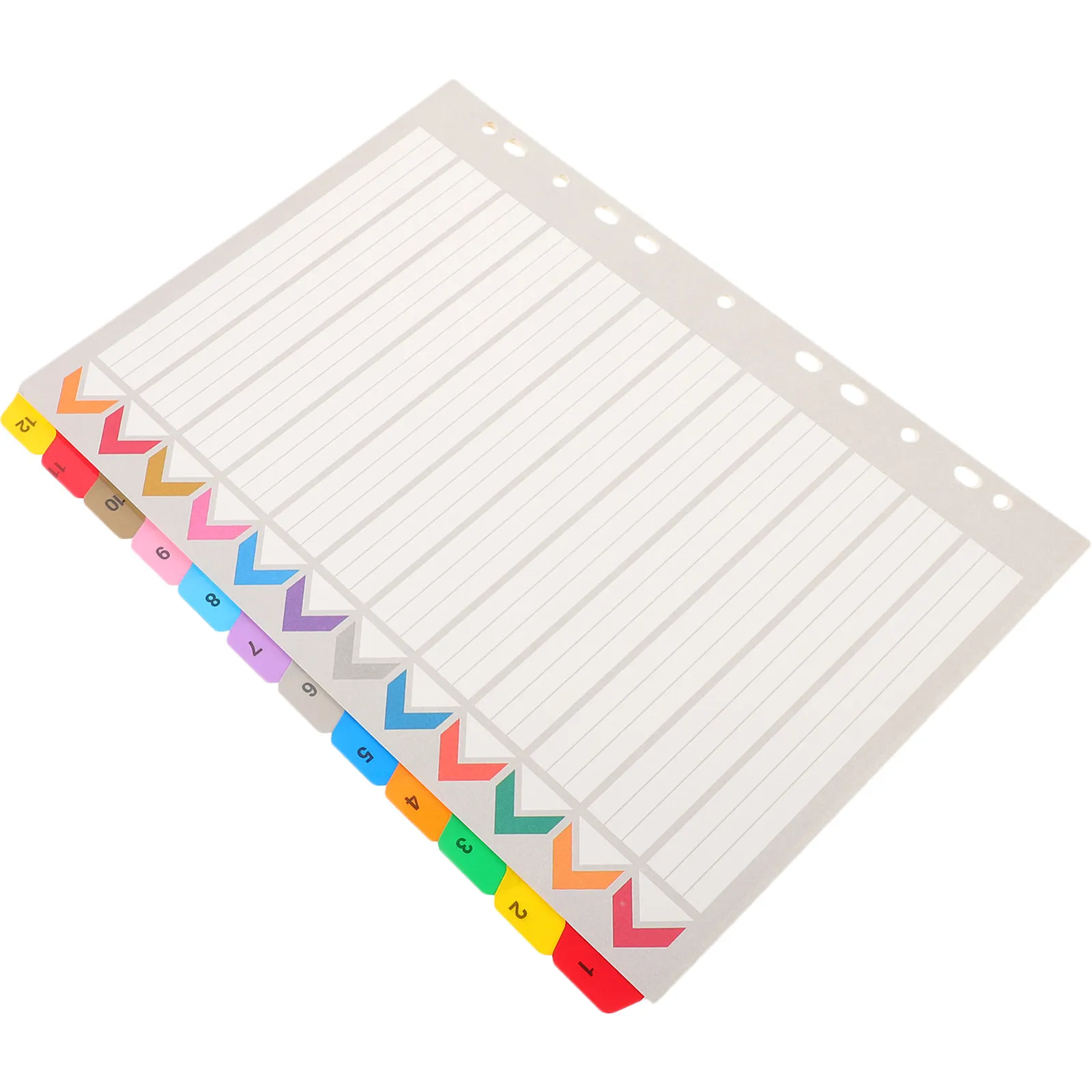 12Sheets Pet Paper Index Binder Dividers with Writeable Tabs for Organizing Notebooks Planners Reports Journals Aesthetic Wide