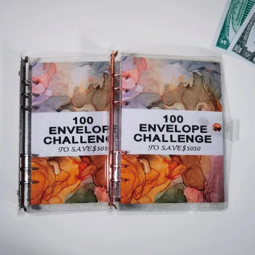 PVC 100 Envelopes Money Saving Challeng Challenge Binder Save Money Mini Binder Savings Challenge Reusable
