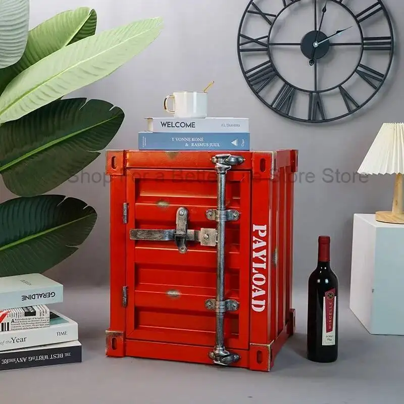 

Storage Comfortable Table Container Created Iron Bedside Room Change Metal Cabinet Nightstand Safe Box Home Bedroom Furniture
