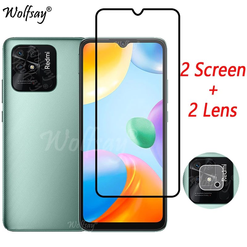 

Full Cover Tempered Glass For Xiaomi Redmi 9T 9A 10 Note 11S 11 Pro Screen Protector Redmi 10C Camera Glass For Redmi 10C Glass