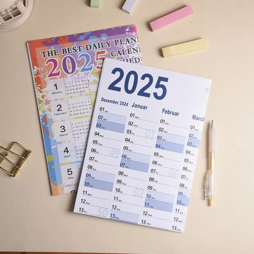 Agenda Schedule 2025 Wall Calendar Planner Organizing Planning To Do List 2025 Wall Hanging Calendar 365 Days Memo Pad