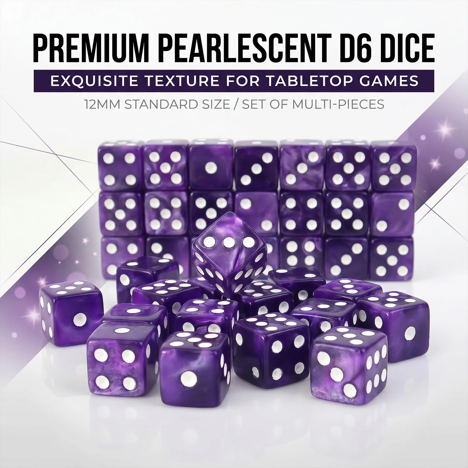 100pcs 12mm Purple Dice Set Fa - Party Games Adults Drinking ulasan dan harga