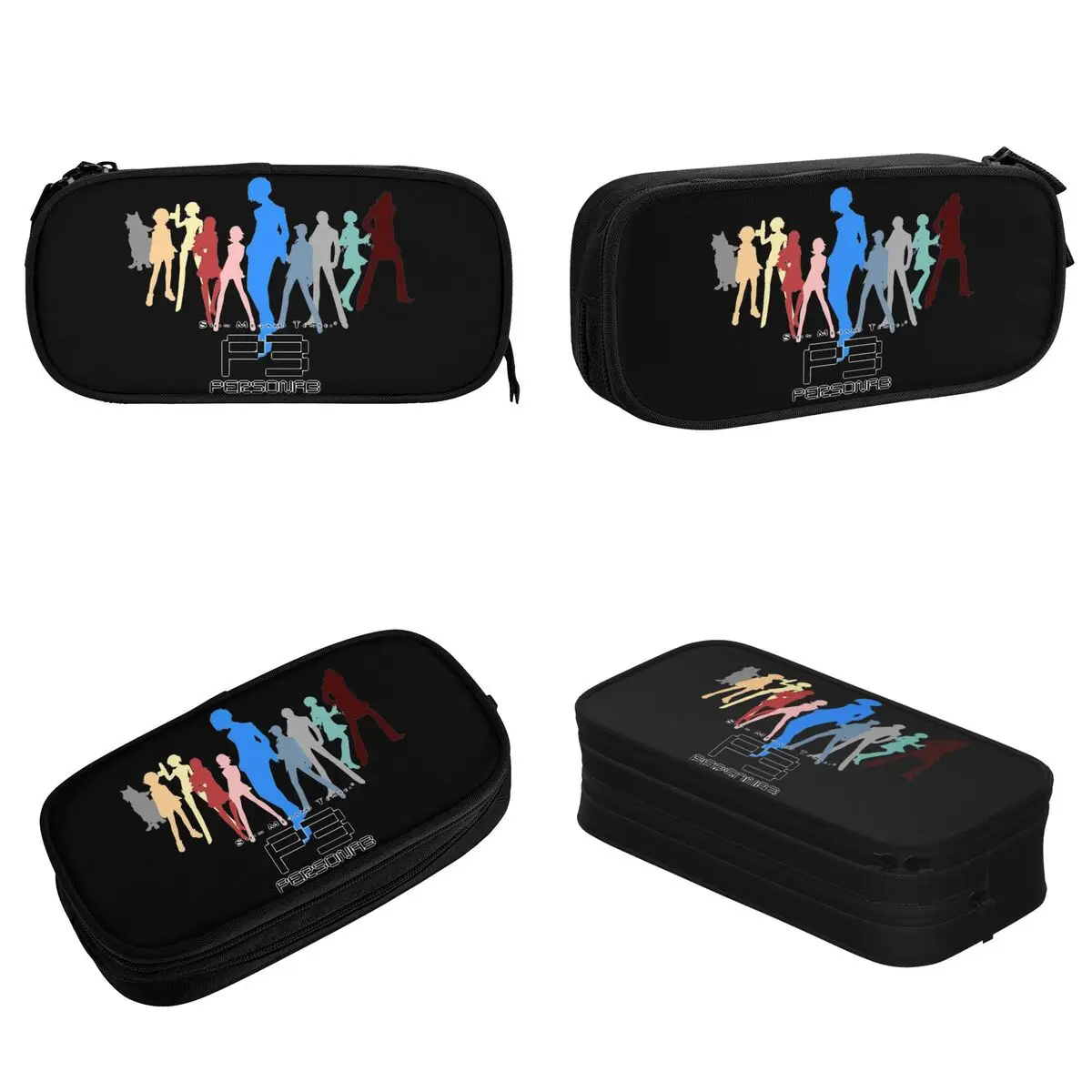 Personas 3 Silhouette Of SEES Pencil Case Pencilcases Pen for Student Big Capacity Bags Students School Zipper Accessories