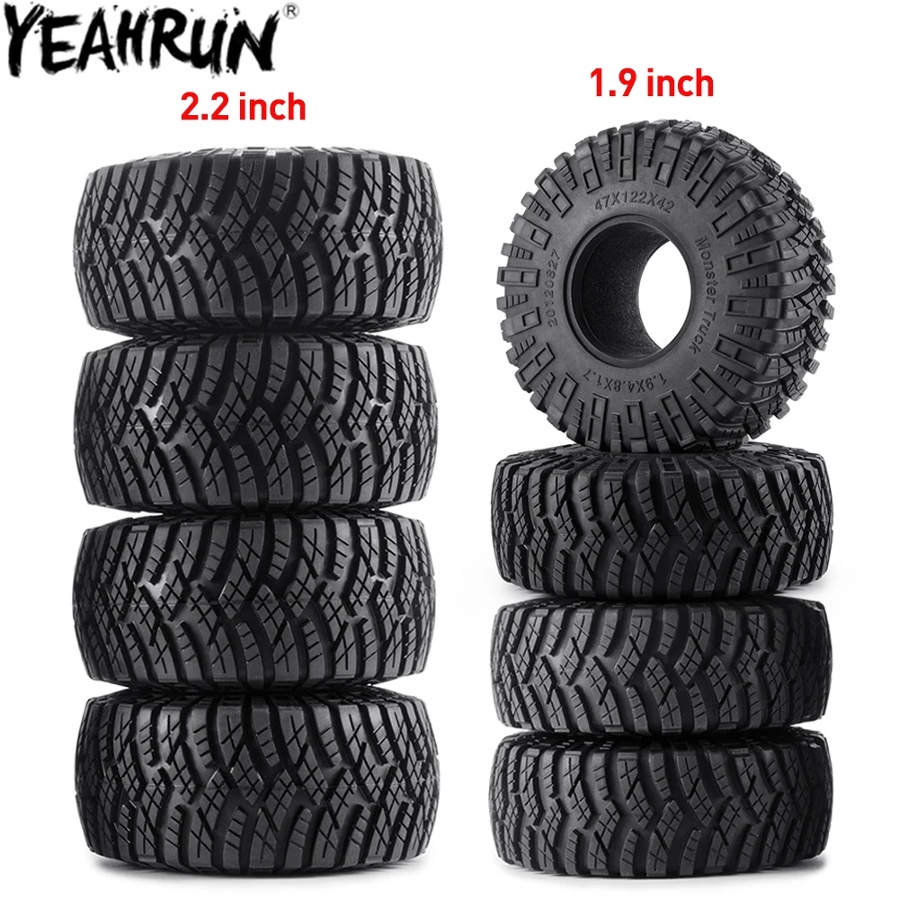 YEAHRUN Rubber Banden 1.9 2.2 inch Wielen Banden voor Axiale SCX10 Wraith TRX4 TRX6 D90 1/10 RC Rock Crawler Auto onderdelen