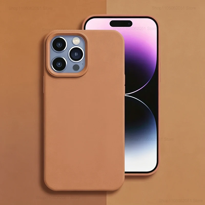 Original Silikon-Handyhülle für iPhone 17 16 15 14 13 12 Pro Max 16 Plus 17 Air Einfarbiger Sturz- und Aufprallschutz