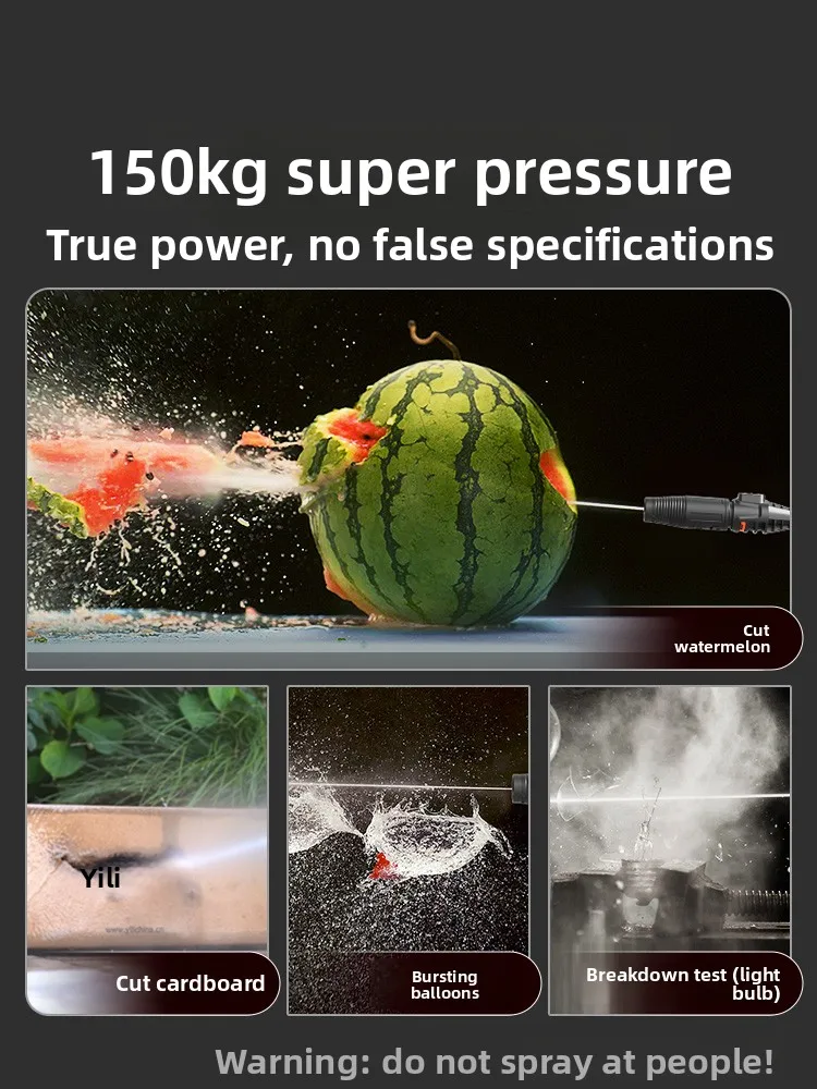 220V Portable High Pressure Car Wash Machine with Booster Water Pump, Powerful Household Water Gun for Floor Cleaning