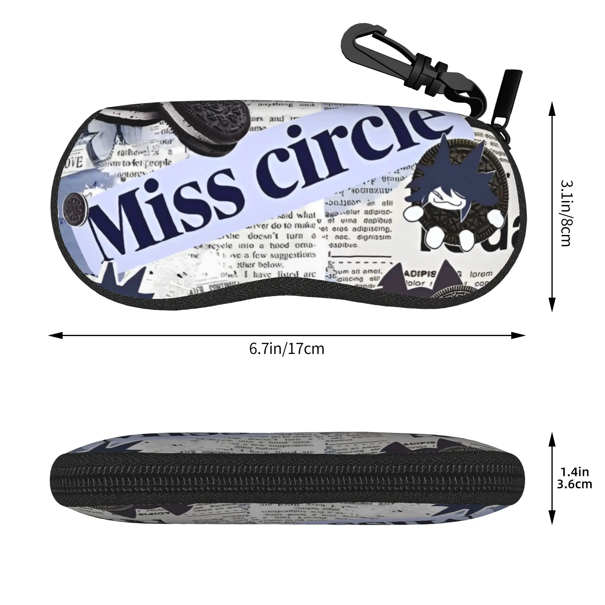 Miss Circle Glasses Case Men Women Protective Accessories Fundamental Paper Education Glasses Protector Eyewear Container