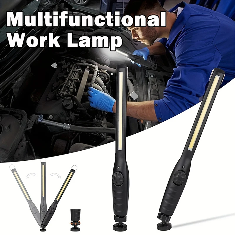 

Multifunctional COB Flashlight With Magnetic USB Rechargeable LED Work Lights Stepless Dimming Emergency Car Repair Flashlights