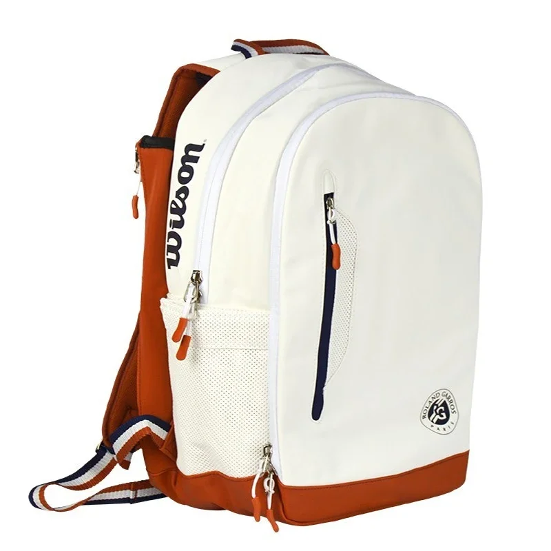 Wilson Roland Garros Clay Tennis Bag French Open Commemorative Tour Tennis Racquets Backpack Max For 2 Rackets With Compartment