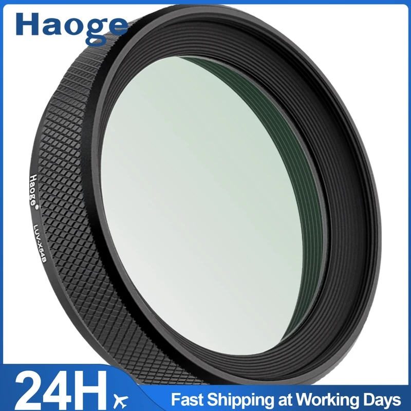 

Haoge LUV-X54B Metal Lens Hood with MC UV Multicoated Ultraviolet Lens Filter for Fujifilm Fuji X100VI X100V Camera Black