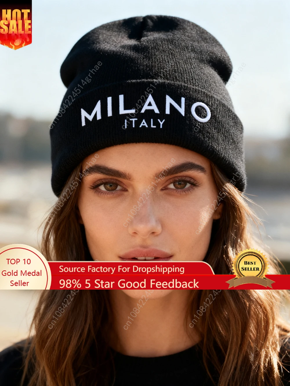 

1pc'milano' Embroidered Beanie Soft Stretchy Lightweight Winter Hat for Men & Women, Outdoor Hip Hop Fashion, Casual Headwear.