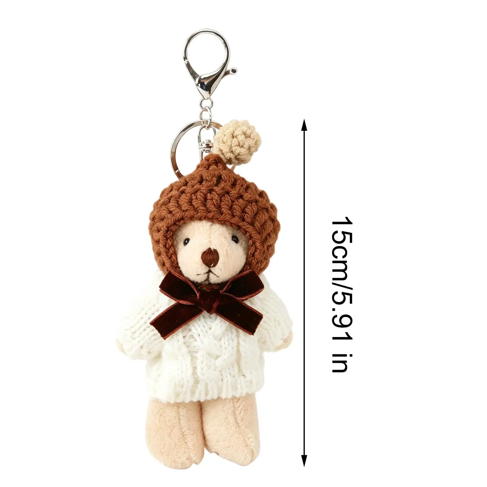 Cute Bag Charms Adorable Pendant Ornaments Bear Bag Charm For Purse Wallet Pocket Home Office Travel Birthday Daughter view 6