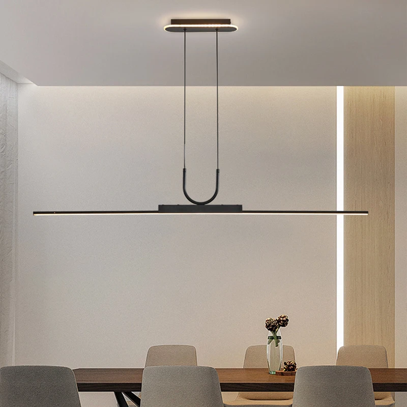 Simple Lines Led Pendant Lights Dining Pendant For Living Room Restaurant Hotel Kitchen Island Indoor Lighting Fixture Decor
