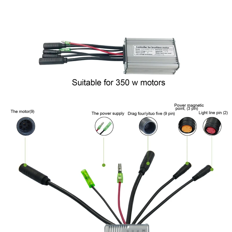 New Sine Wave Controller Kit Electric Bicycle Electric Scooter Kit LCD11 Display Sine Wave Controller Metal+Plastic