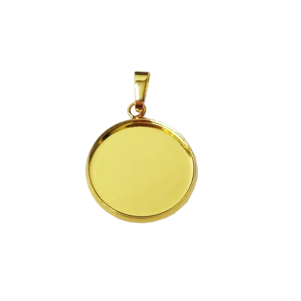 

20pcs Stainless Steel Pendant Trays DIY Jewelry Making Kits Necklace Tassel Bezels Accessories Round Cork Base