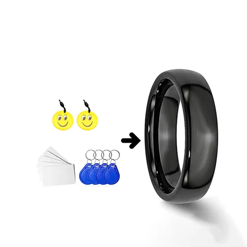 Imagen 2 del producto Anillo de Chip inteligente RFID CUID Gen2, llave regrabable 13,56 Mhz 1K S50, ficha cambiable, insignia clonada NFC, etiqueta de copia IC