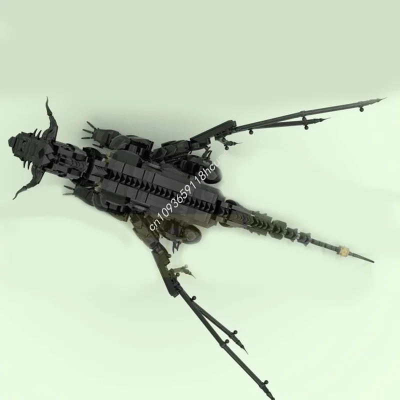 1753 pçs moc dragão preto ácido castado modelo blocos de construção arquitetura diy educação tijolo presentes natal crianças brinquedo aniversário