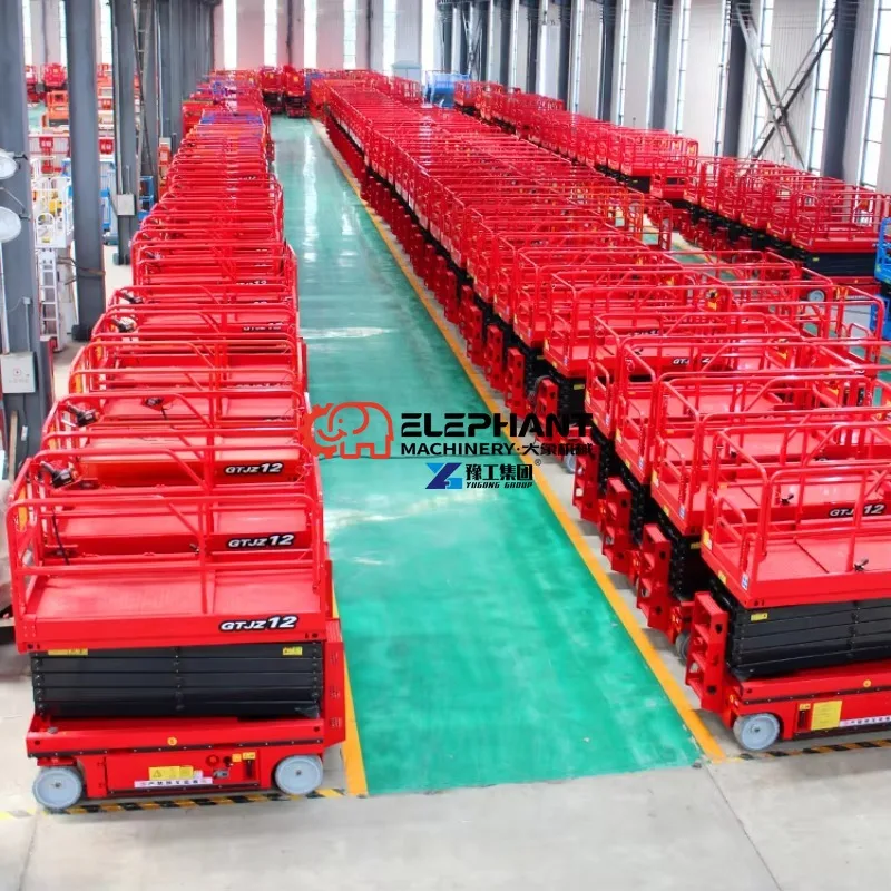 Mini Wheeled Electric Tracked Lifting Scissor Lift, Outdoor Aerial Platform for Complex Uneven and Rough Ground Sites