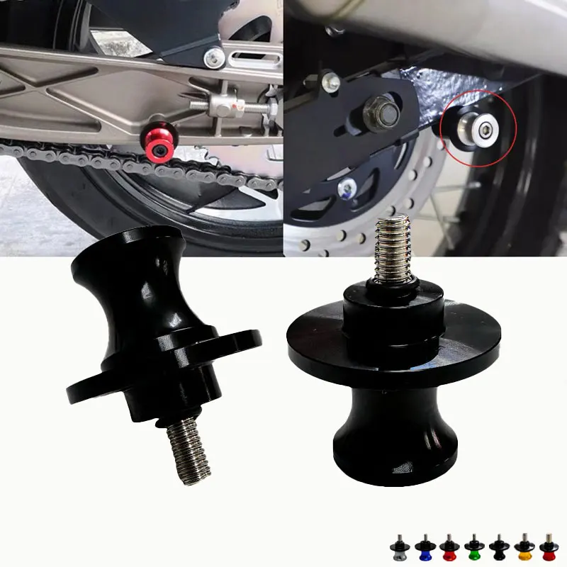 8mm For Daytona675R Street Triple R 765 RS Tiger 800 XC Trident 660 Motorcycle CNC Swing Arm Spools Sliders Swingarm Screw Stand