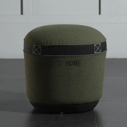 

Simple Living Room Round Ottomans Nordic Bedroom Low Home Furniture Hallway Porch Shoe Changing